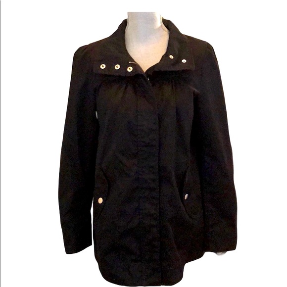 H&M Logg Snap Button Zippered Black Jacket Size 8 - Picture 1 of 12